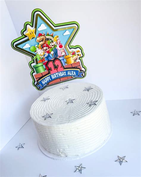 Super Mario Inspired Cake Topper Personalized Topper Mario Birthday ...