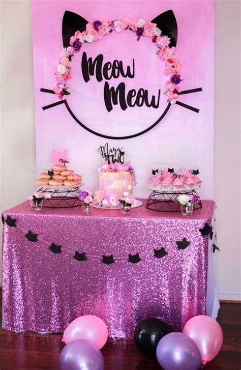 30 Cute Cat Birthday Party Ideas - Pretty My Party