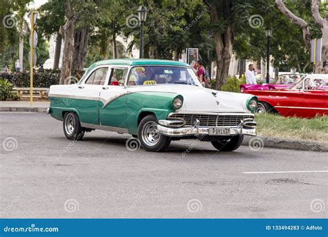 Havana, Cuba. Colorful Classic 1950`s Cars Editorial Stock Photo - Image of holiday, elegant ...