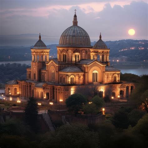 Ancient basilica architecture illuminated building. | Free Photo - rawpixel