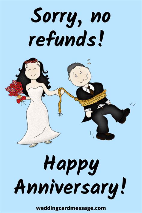 53 Funny Wedding Anniversary Quotes and Sayings - Wedding Card Message