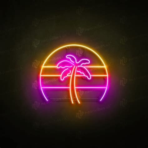 neon sign Neon Palm Tree, Palm Tree Sunset, Palm Trees, Neon Jungle, White Jackets, 80s Neon ...