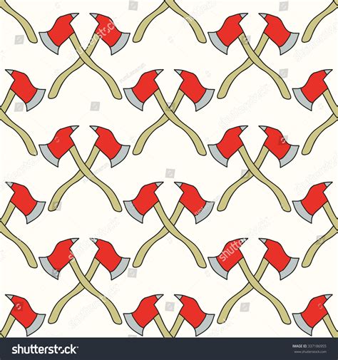 Fire Axe Seamless Pattern Hand-drawn Fire Stock Vector (Royalty Free) 337186955 | Shutterstock