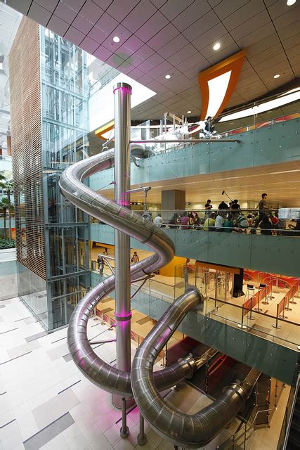 Changi Airport offers free rides on the super slide - Stuck at the Airport