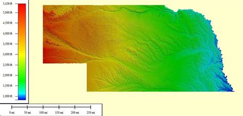 Nebraska Elevation Map [804x388] : MapPorn