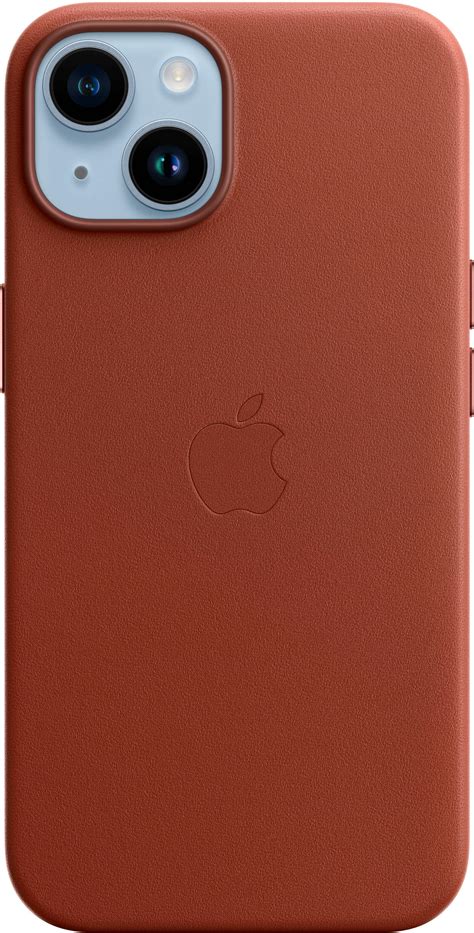 Best Buy: Apple iPhone 14 Leather Case with MagSafe Umber MPP73ZM/A