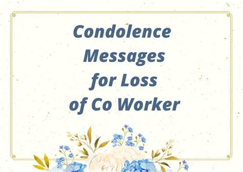 Condolence Messages for the Loss of a Co-Worker | Love Syllabus