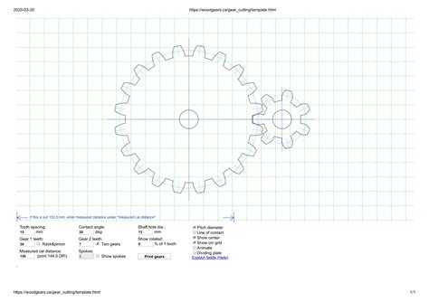 Online gear template generator - operfgarage