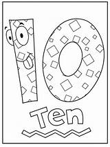 Number 10 Coloring Sheet sketch template