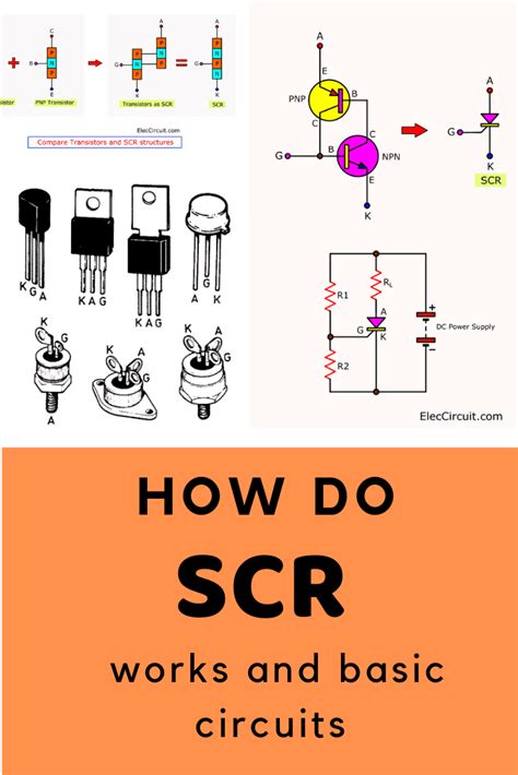 How do SCR works and basic circuits | ElecCircuit.com