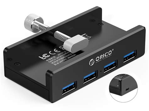 ORICO USB 3.0 HUB, Monitor-Edge and Desk-Edge USB 3.0 4-Port Clip-Type ...