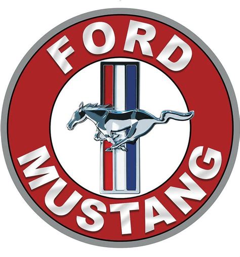 Ford Mustang Tri-Bar Round Steel Sign | Mustangs, Ford and Steel | Ford mustang logo, Mustang ...