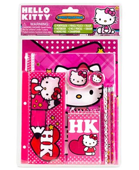 Hello Kitty Kids Set, Girls or Little Girls Hello Kitty 11-Piece School Supplies - Kids & Baby ...