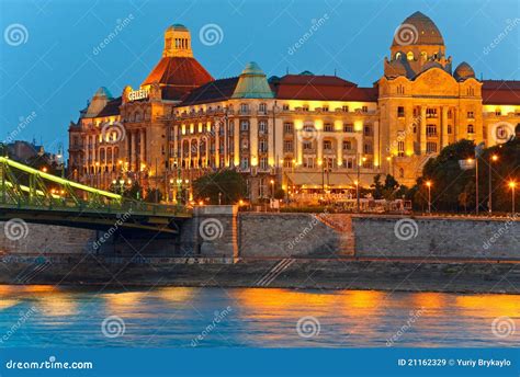 Budapest night view stock image. Image of budapest, architectural ...