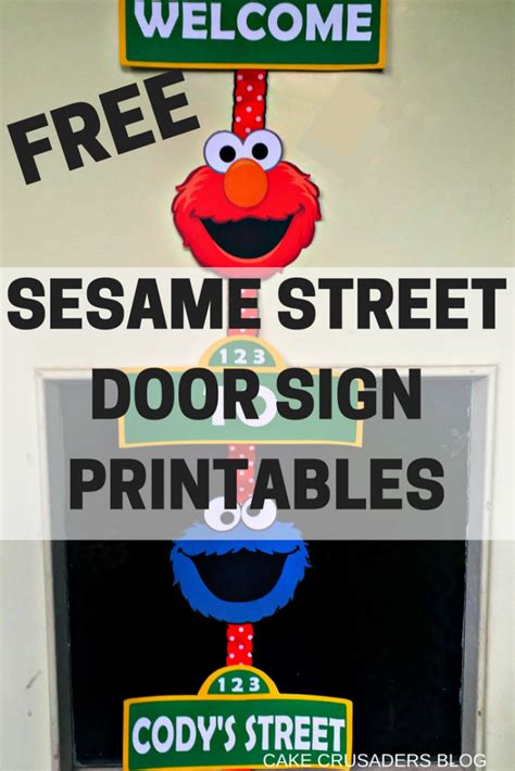 How To Make A Sesame Street Door Sign With FREE Printables ...