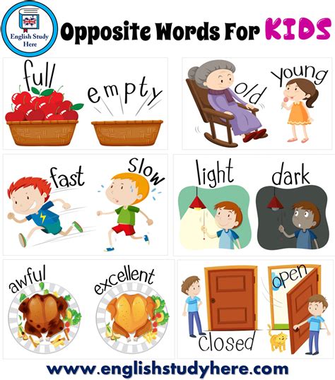 Opposite Words For KIDS - English Study Here