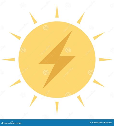 Solar Energy, Solar Power Color Isolated Vector Icon Stock Vector - Illustration of autumn ...