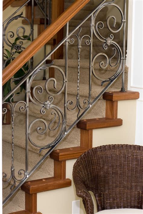 iron stair rails and banisters | Sylvan's Custom Iron Works :: STAIR RAILINGS :: stair_rail_m ...