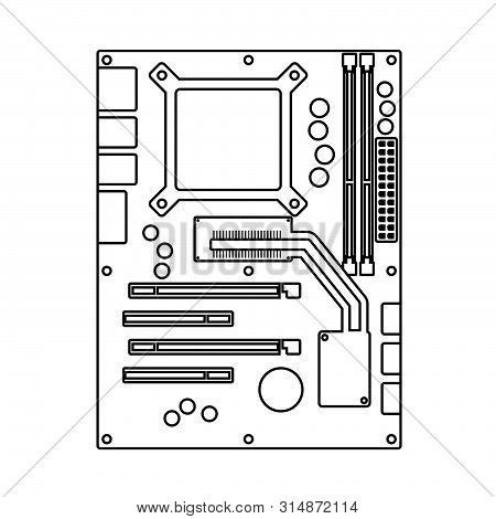 Motherboard Icon. Vector & Photo (Free Trial) | Bigstock