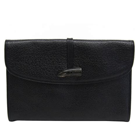 YSL Yves Saint Laurent Vintage Black Leather Envelope Evening Clutch Bag at 1stDibs | ysl ...