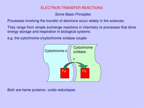 PPT - ELECTRON TRANSFER REACTIONS Some Basic Principles PowerPoint ...