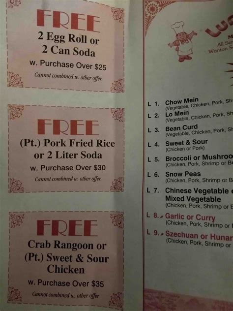 Menu at New York Chinese Restaurant, Groton