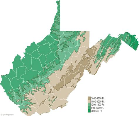 West Virginia Elevation Map - Living Room Design 2020