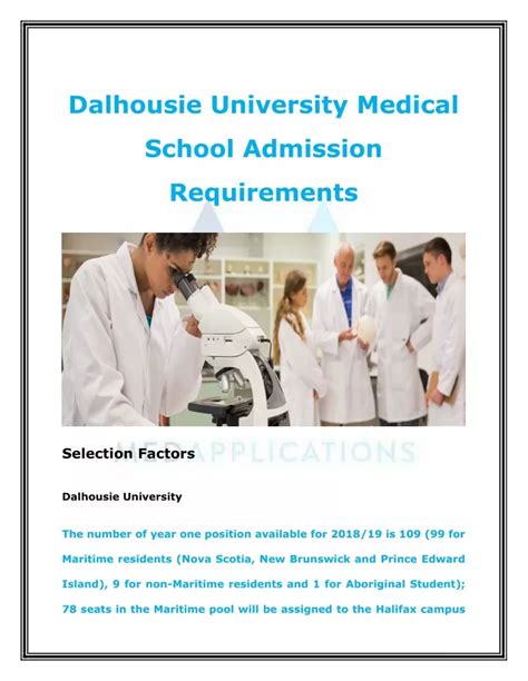 PPT - Dalhousie University Medical School Admission Requirements PowerPoint Presentation - ID ...