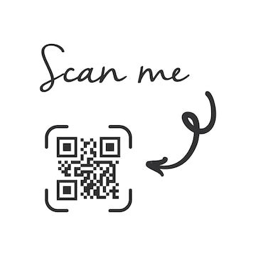 Premium Vector | QR code for smartphone Inscription scan me with smartphone icon Qr code for ...