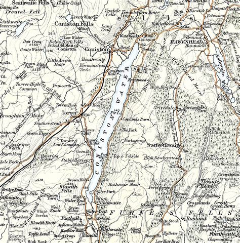 Coniston Lake District Map Greetings Card By A Northern Life | notonthehighstreet.com