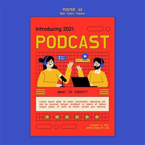 Podcast Poster Template Free