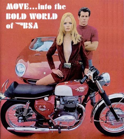 15 Brilliant Vintage Automobile Ads | Bsa motorcycle, Vintage motorcycles, Motorcycle girl