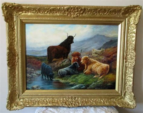 Highland Cattle ~ Oil Painting on Board ~ Reg Johnson ~ c. 1987 ...