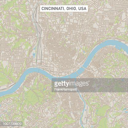 Cincinnati Ohio Us City Street Map High-Res Vector Graphic - Getty Images