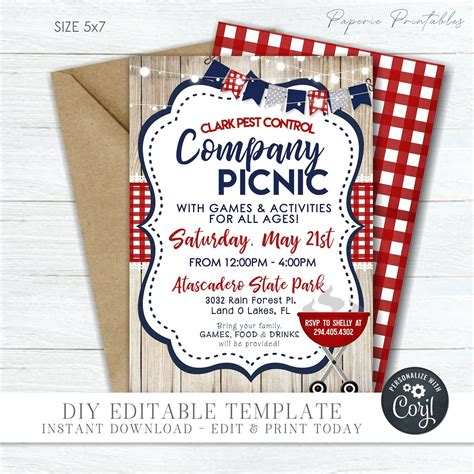 Company Picnic Invitation Template