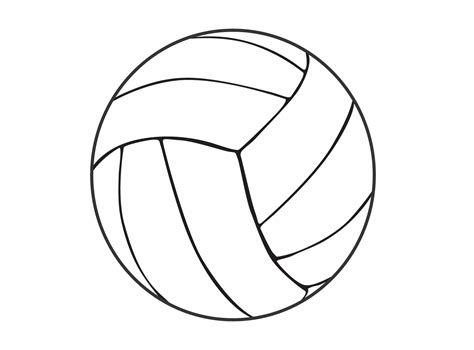 Sport ball - volleyball line art PNG 12996707 PNG