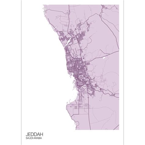 Jeddah Map Art Print - Free International Shipping! - Mapply.co