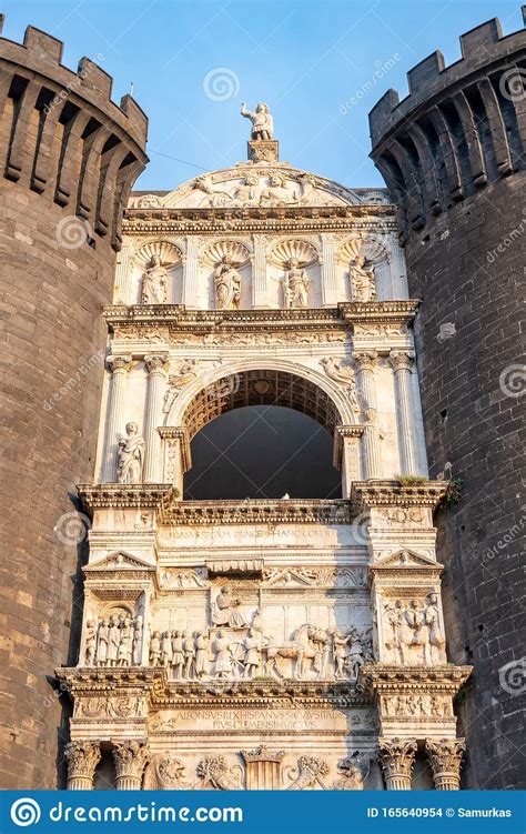 The Medieval Castle of Maschio Angioino or Castel Nuovo New Castle ...