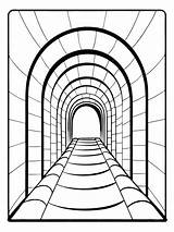 Play Tunnel coloring Book pages For Children And Adults With Vector  sketch template