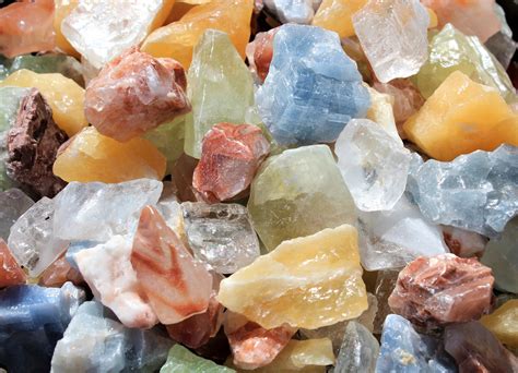 Mixed Calcite Rough Natural Premium Grade Stones: Choose Ounces or lb Bulk Wholesale Lots ...