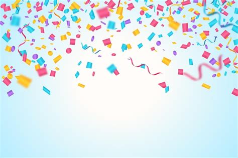 Free Vector | Realistic confetti birthday background