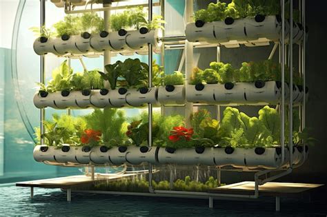 Premium AI Image | Aquaponics system handmade indoor garden