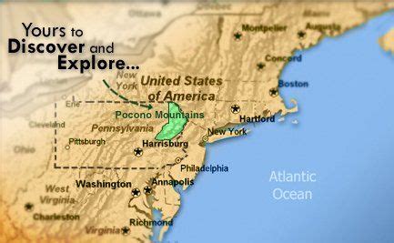 Map of Poconoas | Poconos Vacation Rentals - Pocono Cabin Rental - Pocono Mountains ...