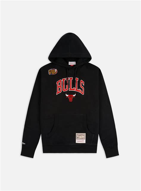 Mitchell & Ness Arch Hoodie Chicago Bulls Uomo, Black | Graffitishop