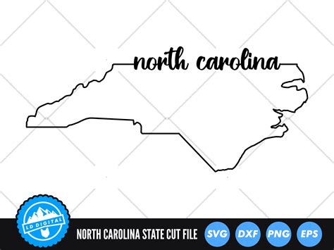 North Carolina SVG | North Carolina Outline | USA States Cut File By LD ...