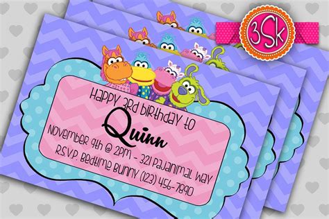 Pajanimals birthday party invitations boy or by 3SmittenKittens, $10.00 ...