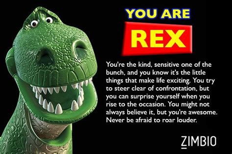 I took Zimbio's 'Toy Story' quiz and I'm Rex! Who are you?