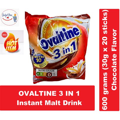 Ovaltine 3 in 1 Instant Malt Drink Sachets Chocolate Flavor - 600 grams ...