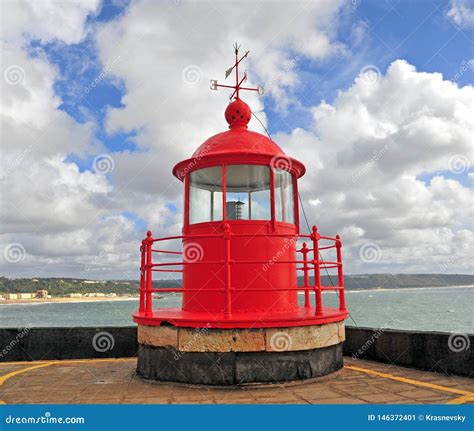 Lighthouse on the Top of Nazare Stock Image - Image of travel, building: 146372401