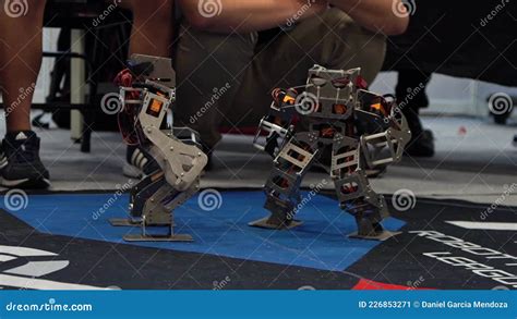 Competition Robot Technology Artificial Intelligence. Smart Robotic Fighting Stock Video - Video ...